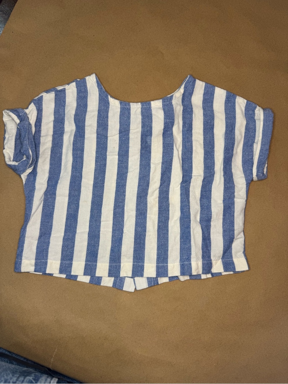 Hanna Anderson Blue & White Striped Girls' Knit Top